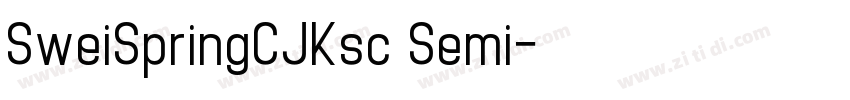 SweiSpringCJKsc Semi字体转换